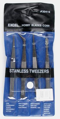 4pc Tweezer Set Pouch