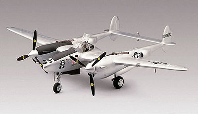 plastic airplane model,model planes,P-38J Lightning -- Plastic Model Airplane Kit -- 1/48 Scale -- #855479