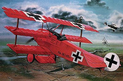 plastic airplane model,model airplane,Fokker DR.I Manfred Von Richthofen Triplane -- Plastic Model Airplane Kit -- 1/28 Scale -- #04744