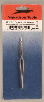 Fine End Cross Action Tweezer 4-1/2''