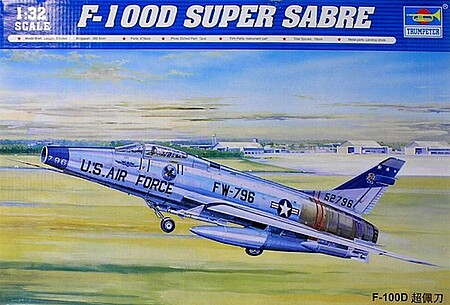 model planes,model airplane,F100D Super Sabre Attack Fighter -- Plastic Model Airplane -- 1/32 Scale -- #02232