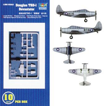 airplane model kits,1/350 Douglas TBD1 Devastator Fleet (10)